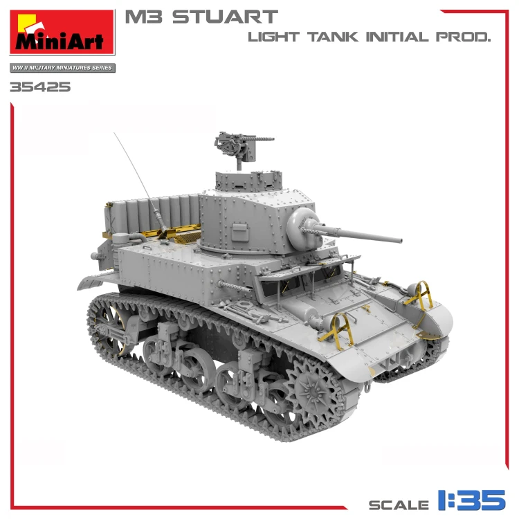 Czołg M3 Stuart Initial Production 35425 MiniArt