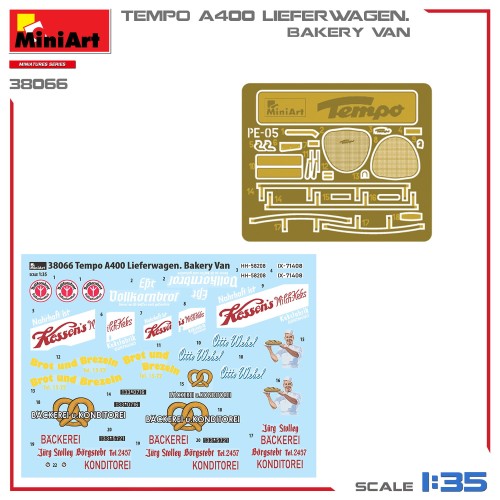 Tempo A400 Lieferwagen Bakery Van 38066 MiniArt