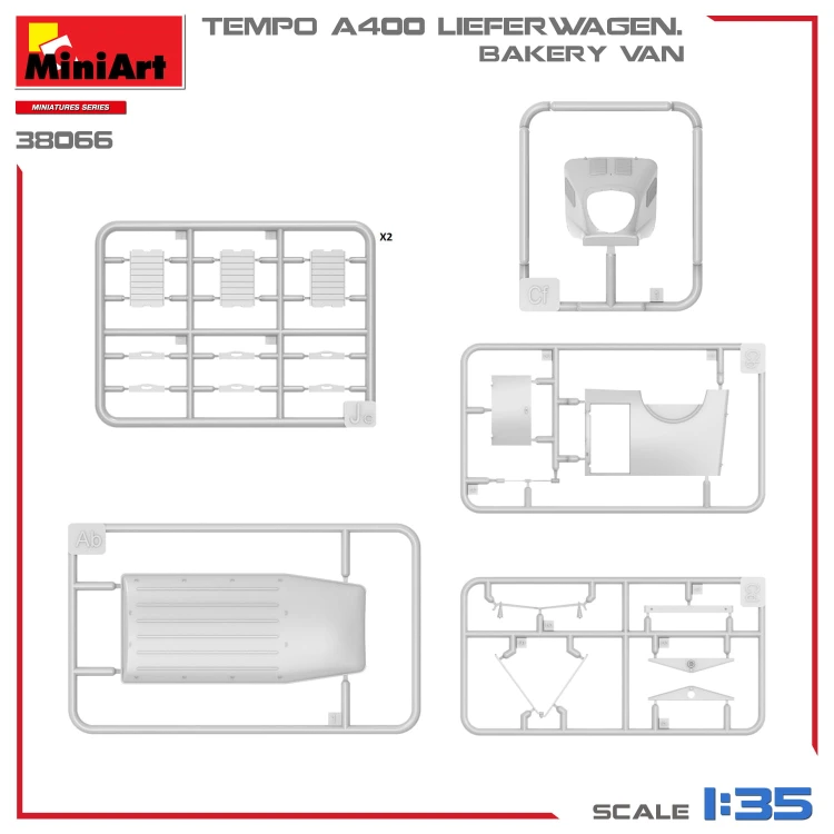 Tempo A400 Lieferwagen Bakery Van 38066 MiniArt