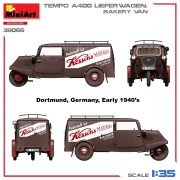 Tempo A400 Lieferwagen Bakery Van 38066 MiniArt