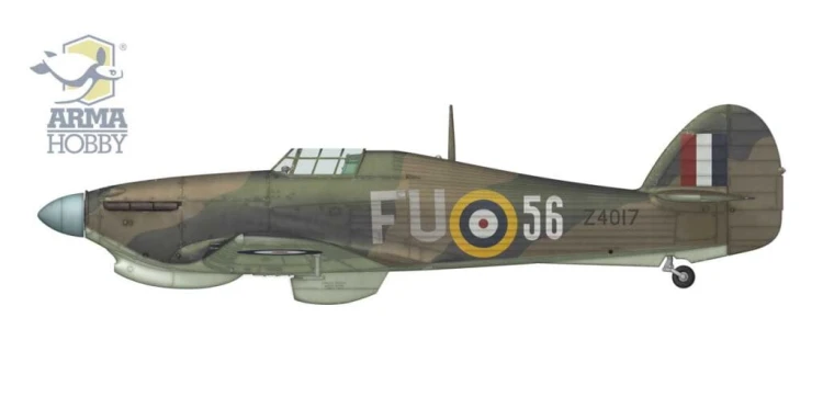 Samolot Hawker Hurricane Mk.II A/B/C 70045 Arma Hobby
