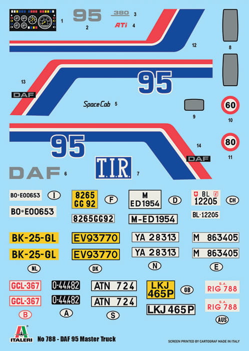 DAF 95 Master Truck 788 Italeri