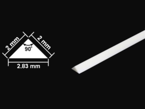 Plastikowy styrenowy trójkątny pręt 2mm 70116 Tamiya
