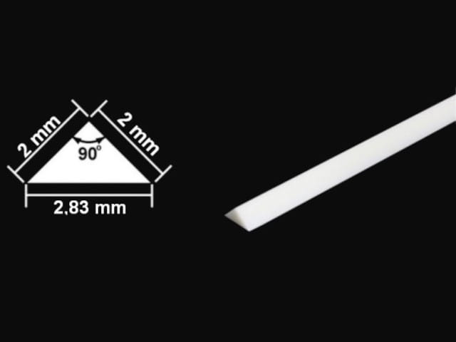 Plastikowy styrenowy trójkątny pręt 2mm 70116 Tamiya