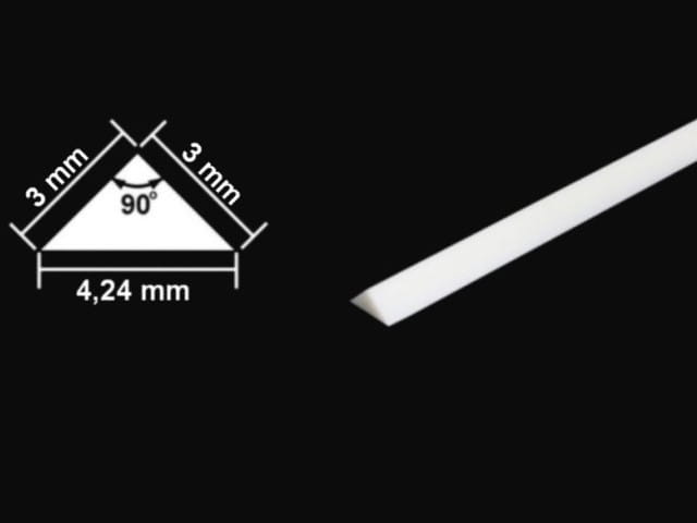 Plastikowy styrenowy trójkątny pręt 3mm 70117 Tamiya
