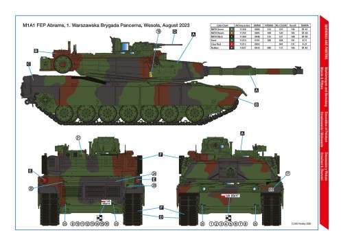 Czołg M1A1 FEP Abrams Polish Army MBT 35007 Hobby 2000