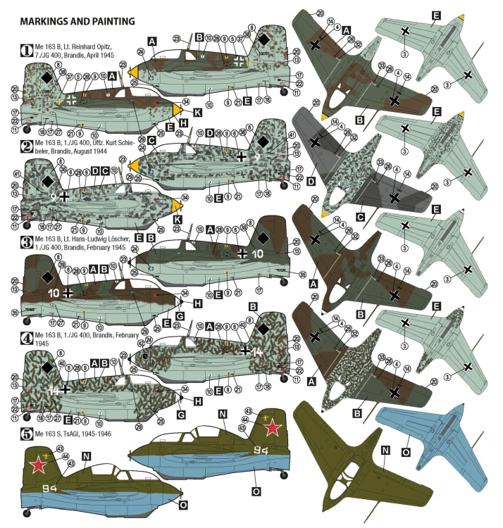 Samolot Messerschmitt Me 163 B/S Komet 72061 Hobby 2000