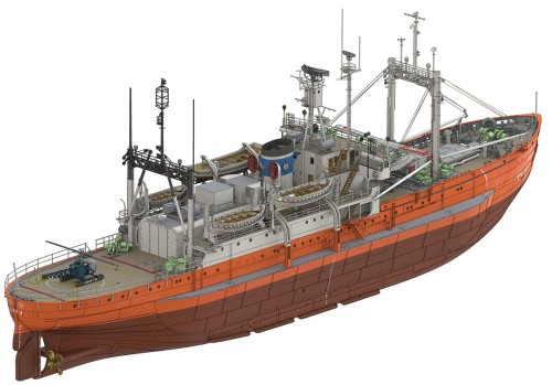 Lodołamacz statek badawczy Soya PL107 HP001 68080 Hasegawa
