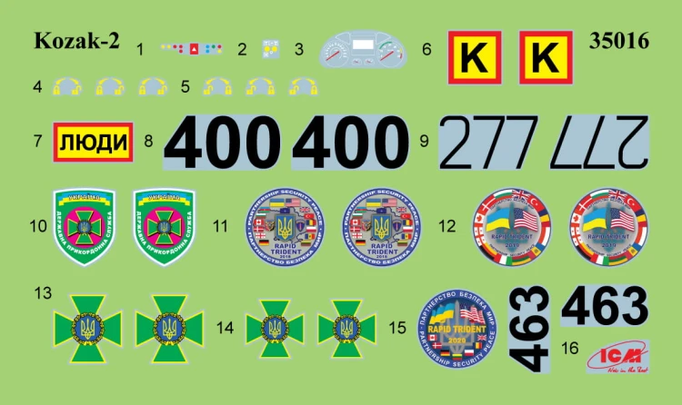 Transporter Kozak-2 Państwowa Służba Graniczna Ukrainy 35016 ICM