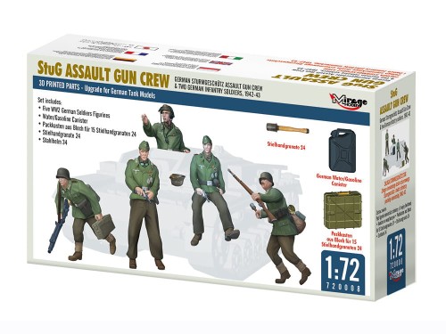 Figurki niemiecka załoga działa szturmowego 720008 Mirage
