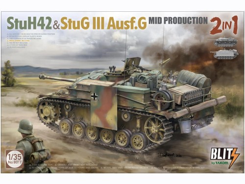 Działo StuH42 & StuG Sturmgeschutz III Ausf.G Mid 8017 Takom