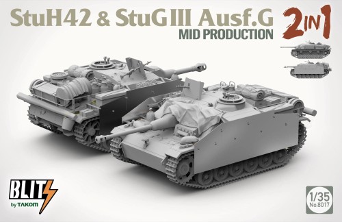 Działo StuH42 & StuG Sturmgeschutz III Ausf.G Mid 8017 Takom