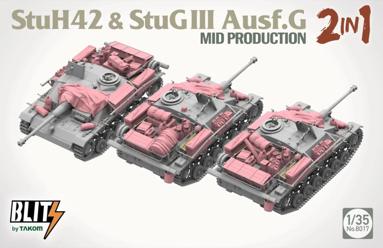 Działo StuH42 & StuG Sturmgeschutz III Ausf.G Mid 8017 Takom