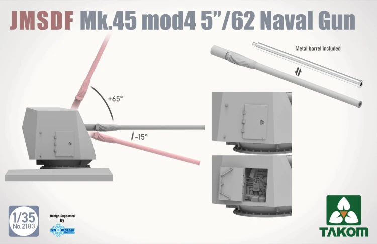 Armata morska JMSDF Mk.45 mod4 5"/62 2183 Takom