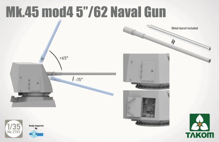 Armata morska Mk.45 mod4 5"/62 2182 Takom