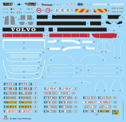 Volvo FH Plat Dak 3962 Italeri