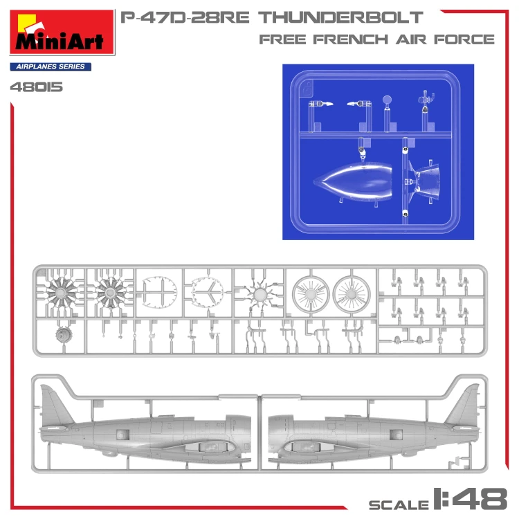 Samolot Republic P-47D-28RE Thunderbolt 48015 MiniArt