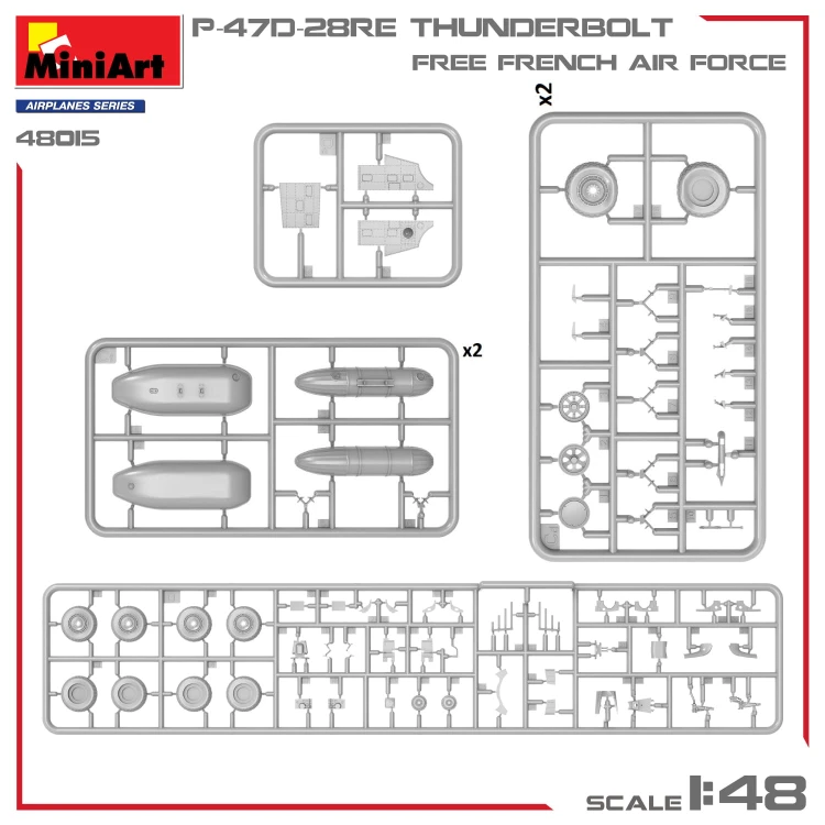 Samolot Republic P-47D-28RE Thunderbolt 48015 MiniArt