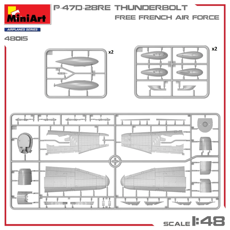 Samolot Republic P-47D-28RE Thunderbolt 48015 MiniArt
