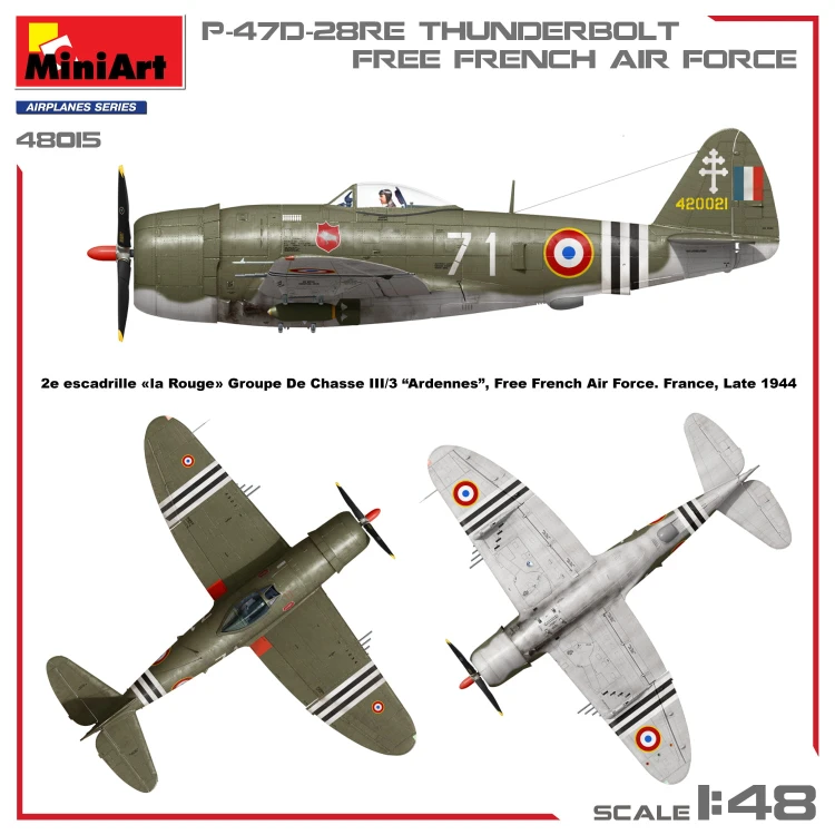 Samolot Republic P-47D-28RE Thunderbolt 48015 MiniArt