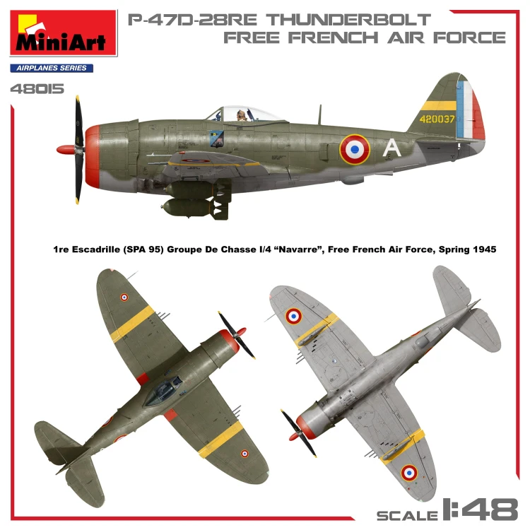 Samolot Republic P-47D-28RE Thunderbolt 48015 MiniArt