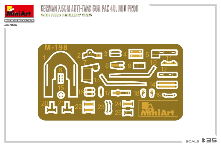 Armata 7,5cm PaK 40 Mid 35400 MiniArt