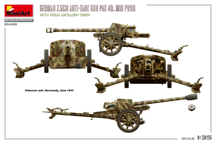 Armata 7,5cm PaK 40 Mid 35400 MiniArt