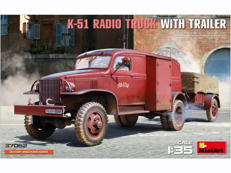 Ciężarówka wojskowa Chevrolet K-51 z przyczepą 37062 MiniArt