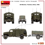 Ciężarówka wojskowa Chevrolet K-51 z przyczepą 37062 MiniArt