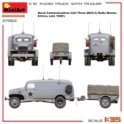 Ciężarówka wojskowa Chevrolet K-51 z przyczepą 37062 MiniArt