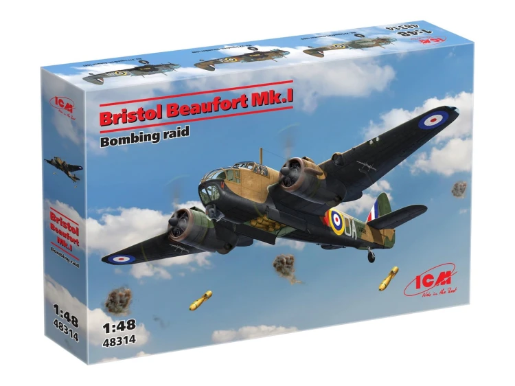 Samolot Bristol Beaufort Mk.I Bombing raid 48314 ICM