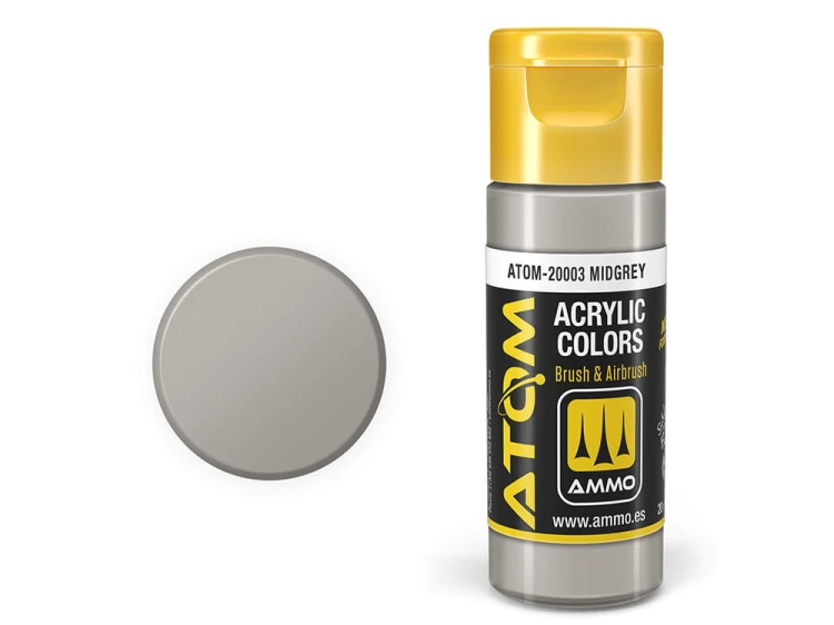 Farba akrylowa ATOM Midgrey ATOM-20003 AMMO Mig Jimenez