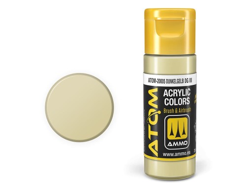 Farba akrylowa ATOM Dunkelgelb DG III RAL7028 ATOM-20005 AMMO Mig Jimenez