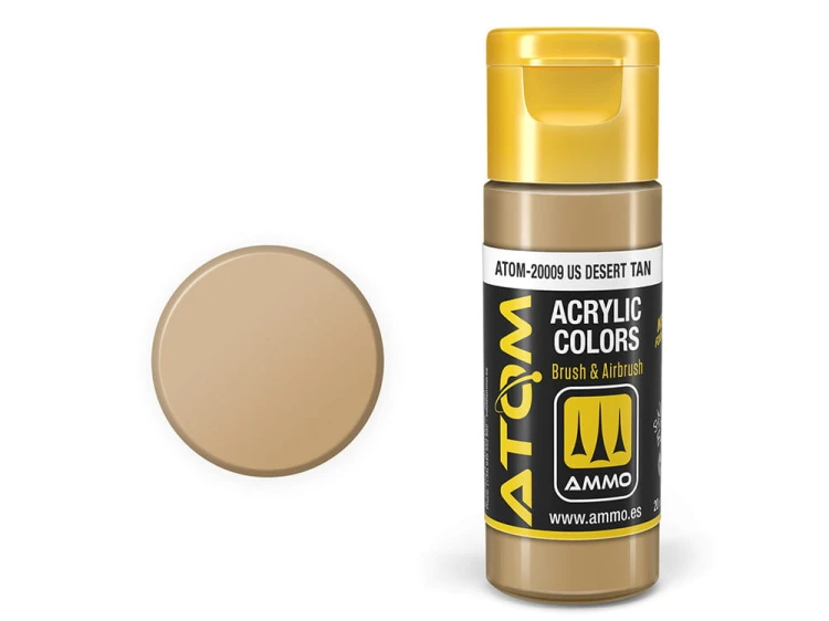 Farba akrylowa ATOM US desert tan ATOM-20009 AMMO Mig Jimenez