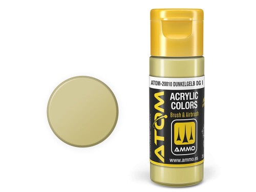 Farba akrylowa ATOM Dunkelgelb DG I RAL7028 ATOM-20010 AMMO Mig Jimenez