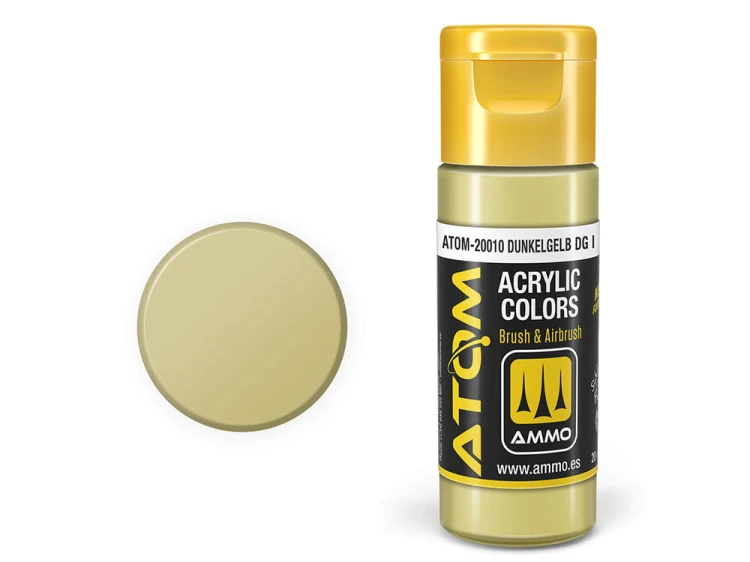 Farba akrylowa ATOM Dunkelgelb DG I RAL7028 ATOM-20010 AMMO Mig Jimenez