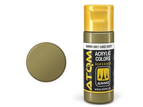 Farba akrylowa ATOM Sand grey ATOM-20011 AMMO Mig Jimenez