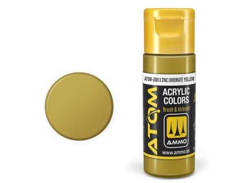 Farba akrylowa ATOM Zinc chromate yellow ATOM-20013 AMMO Mig Jimenez