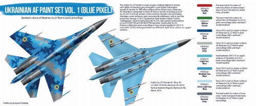 Zestaw farb akrylowych Ukrainian AF vol.1 (Blue Pixel) HTK-BS96 Hataka
