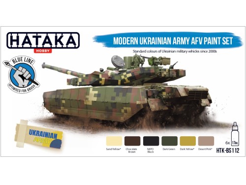 Zestaw farb akrylowych Modern Ukrainian Army AFV HTK-BS112 Hataka