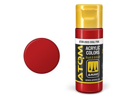 Farba akrylowa ATOM Coral pink ATOM-20035 AMMO Mig Jimenez
