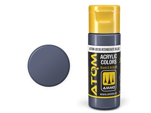 Farba akrylowa ATOM Intermediate blue RAL7031 ATOM-20136 AMMO Mig Jimenez
