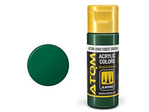 Farba akrylowa ATOM Forest green ATOM-20093 AMMO Mig Jimenez