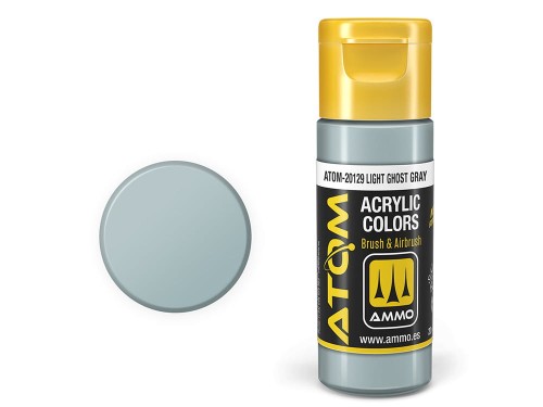 Farba akrylowa ATOM Light ghost gray RAL7001 ATOM-20129 AMMO Mig Jimenez