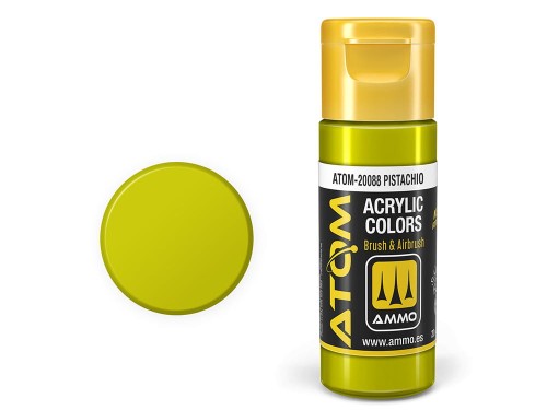 Farba akrylowa ATOM Pistachio ATOM-20088 AMMO Mig Jimenez