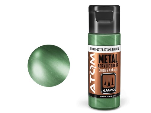 Farba akrylowa ATOM Aotake green metallic ATOM-20175 AMMO Mig Jimenez