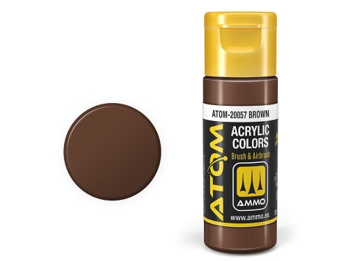 Farba akrylowa ATOM Brown ATOM-20057 AMMO Mig Jimenez