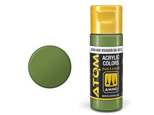 Farba akrylowa ATOM Resedagrun RAL6011 ATOM-20081 AMMO Mig Jimenez