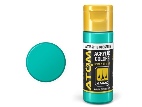Farba akrylowa ATOM Jade green ATOM-20115 AMMO Mig Jimenez