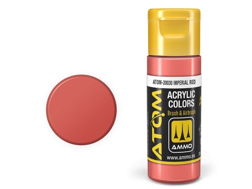 Farba akrylowa ATOM Imperial red ATOM-20030 AMMO Mig Jimenez